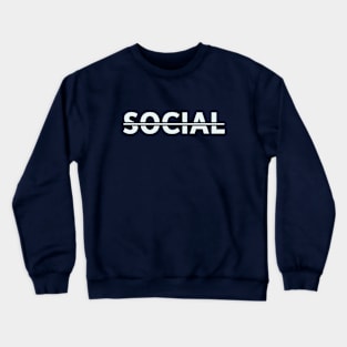 Antisocial Typographic Design Crewneck Sweatshirt